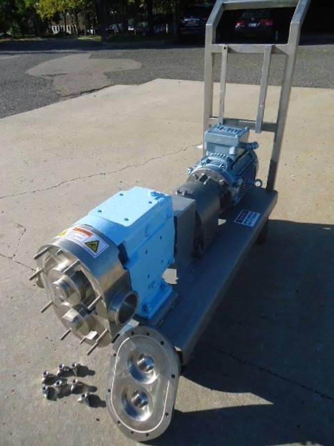 Used Waukesha 130 Stainless Steel Positive Displacement Pump, Portable