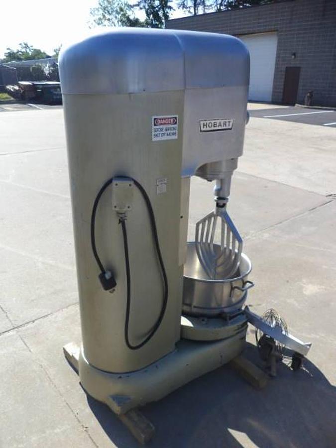 Used Hobart M-802-U 80 quart four speed bowl mixer, USDA