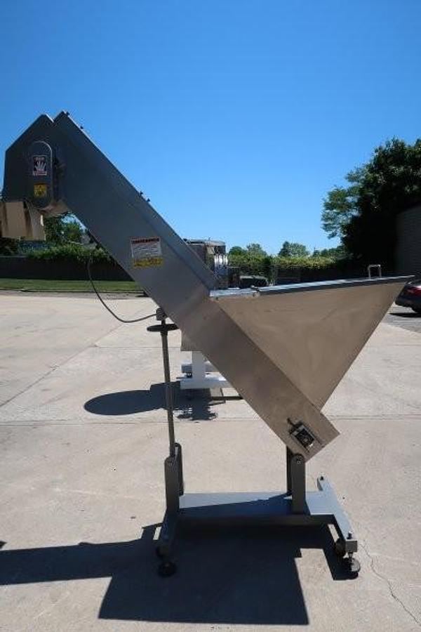Used Kaps-All FS-B Inclined Cleated Cap Elevator/Feeder