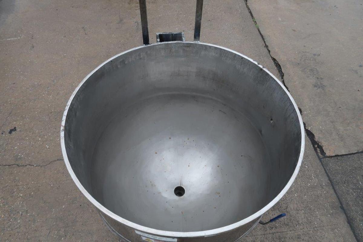 Used 125 Gallon Groen 316 SS Jacketed Hemispherical Kettle, 100 PSI Jacket