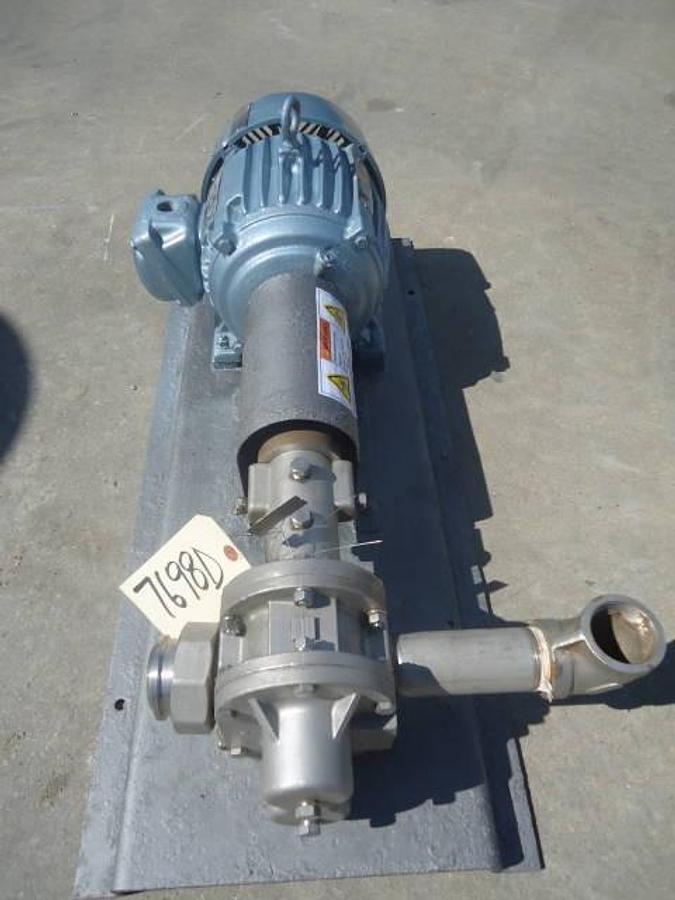 Used Eco 1-1/2 In. X 1-1/2 In. Gear Pump, 316 Stainless Steel, Explosion Proof