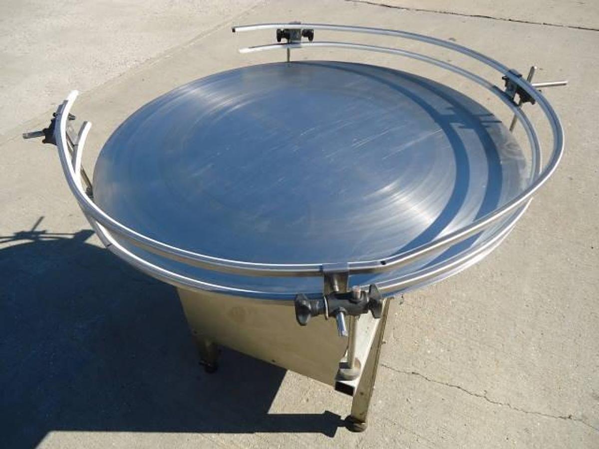 Used KISS 42 In. Diameter Rotary Unscrambling/Accumulating Table, Vari Speed