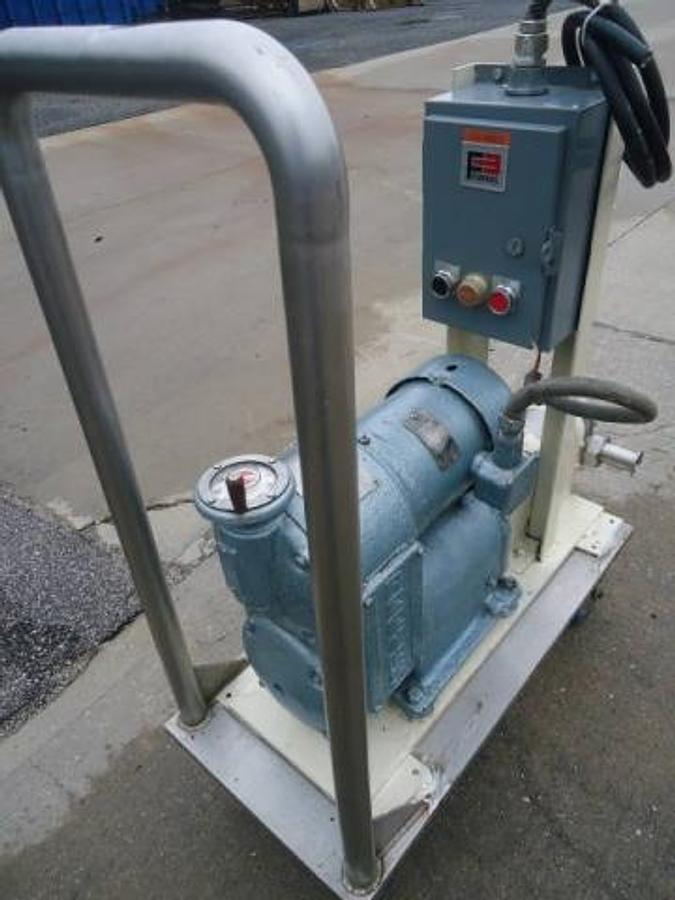 Used Waukesha 10 Stainless Steel Positive Displacement Pump, Variable Speed