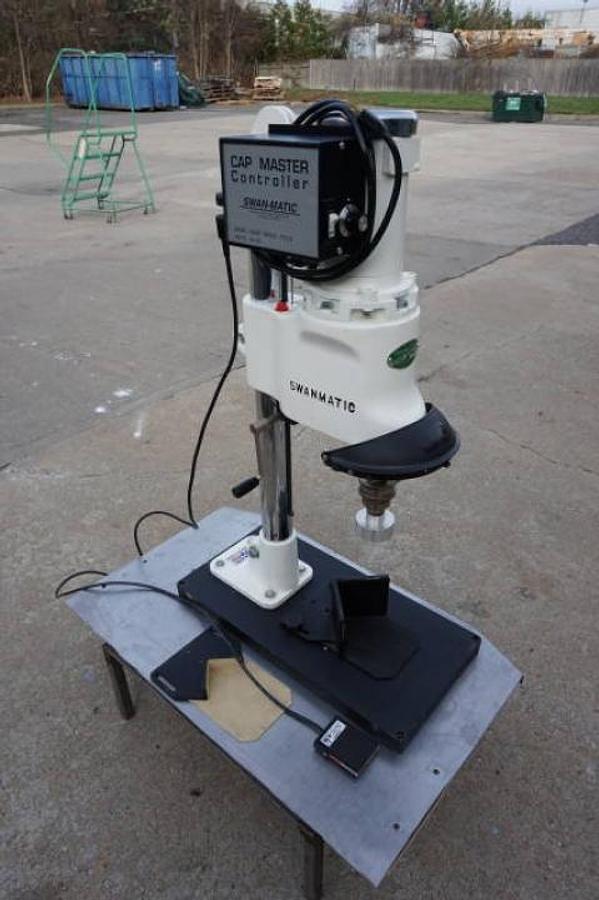 Used Swanmatic C300 Tabletop Semi Auto Capper, Variable Speed