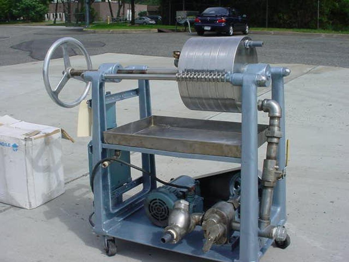 Used ERTEL 2HS 12″ DIAMETER SS FILTER PRESS, With Pump, XP