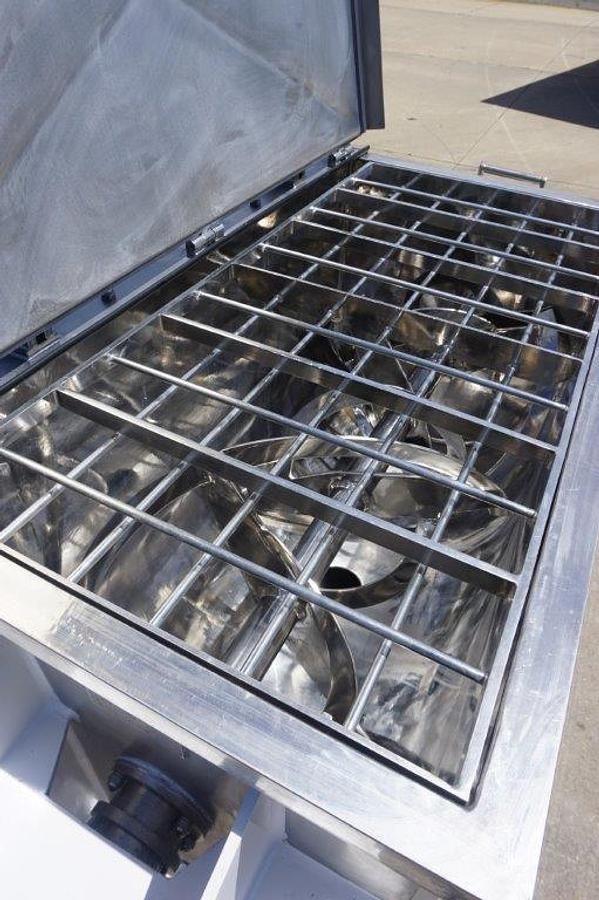 Used 10 Cu. Ft. AIM Stainless Steel Double Ribbon Blender, 5 HP Motor