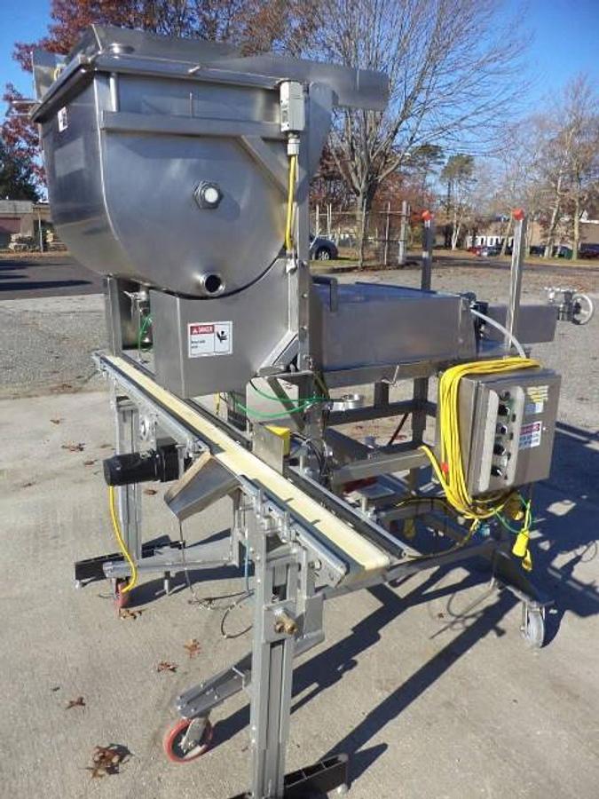 Used Simplex V-300 Automatic Piston Filler, Agitated  Hopper