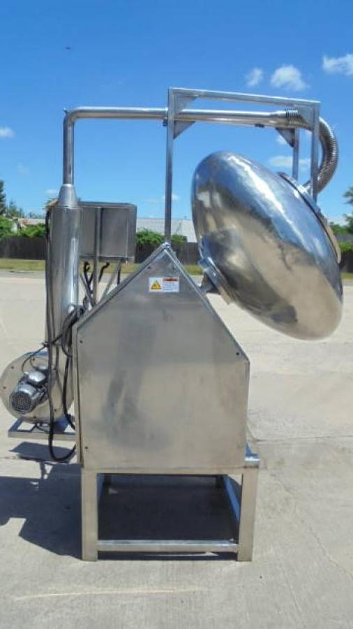 Used 48 In. Diameter Stainless Steel Coating Pan With Blower, All Stainless