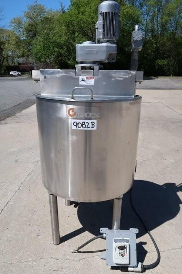 Used Groen 40 Gallon 316 Stainless Steel Jacketed Kettle, 100 PSI