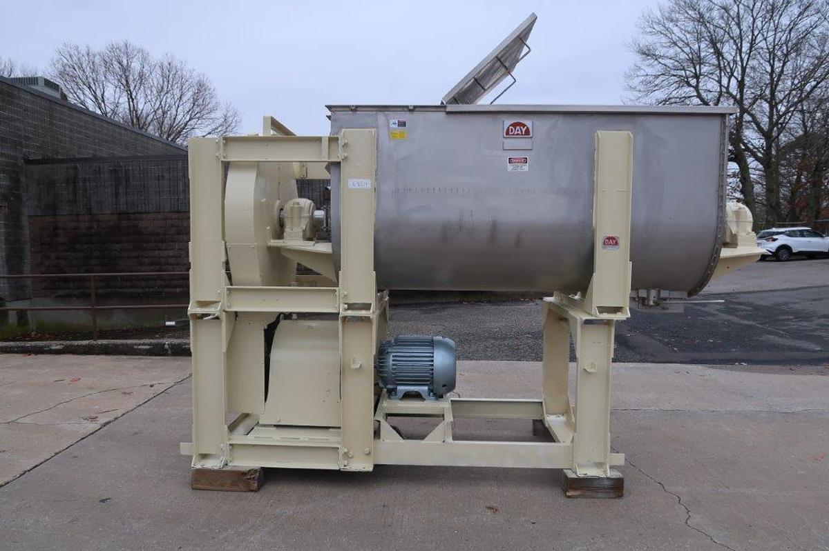 Used 80 Cu. Ft. Day Stainless Heavy Duty Double Ribbon Blender, 40 HP