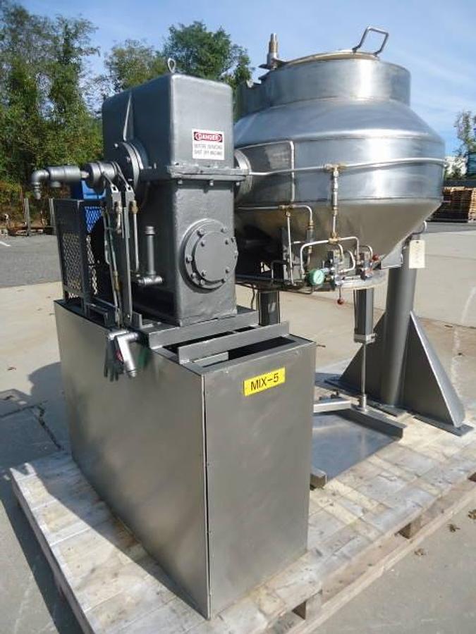 Used 10 Cu.ft. Gemcomatic Stainless Steel Double Cone Blender