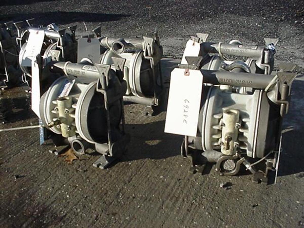 Used Wilden M2 Air Operated Double Diaphragm Pumps, 316ss/Plastic