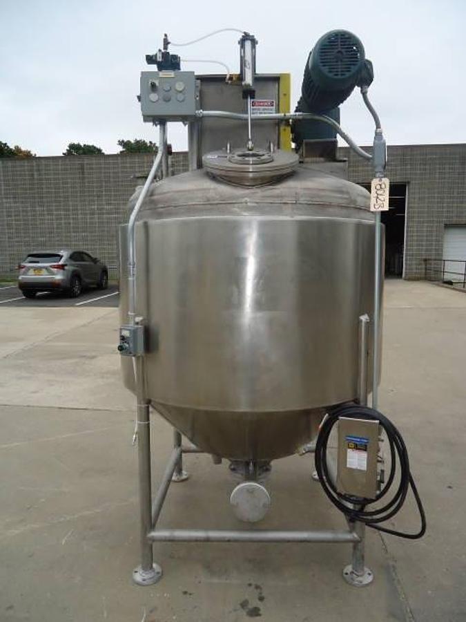Used 500 Gallon Stainless Steel Scraper Agitated Vacuum Kettle, 100 psi jacket, CE rated