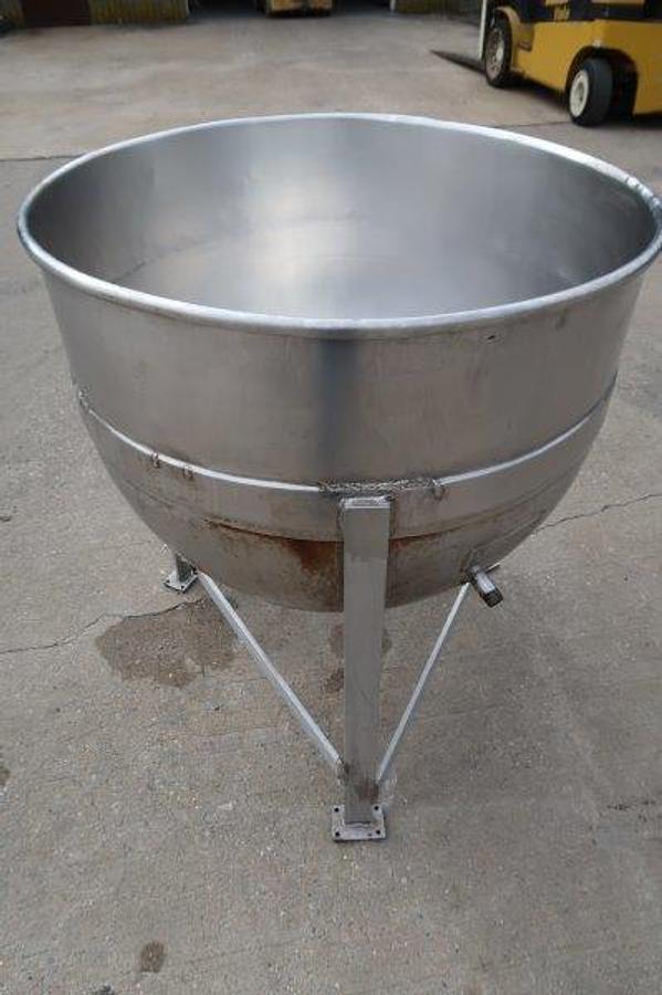 Used 60 Gallon Stainless Steel Jacketed Hemispherical Kettle