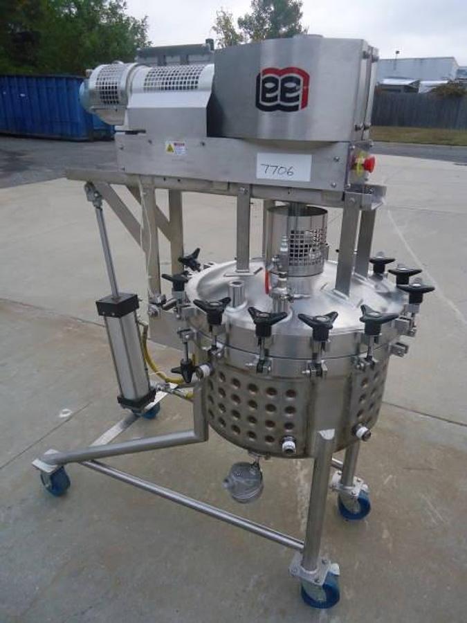 Used 25 Gallon Lee Type 316 Stainless Steel Double Motion Sanitary Reactor-Kettle, Vacuum