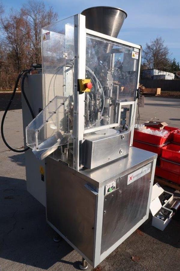 Used Nordenmatic NM250-HA Hot Air Tube Filling And Sealing Machine, Many Change Parts Included