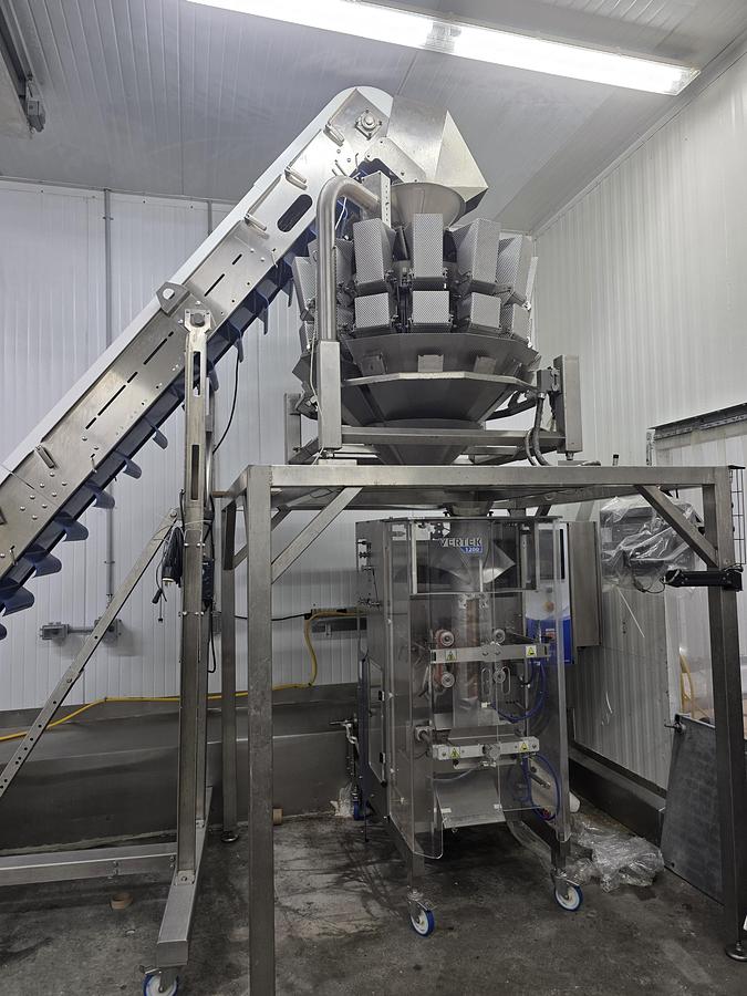 Used WeighPack Systems “Primo Combi” Volumetric 14 Bucket Multi-Head Scale, Filler/Bagger