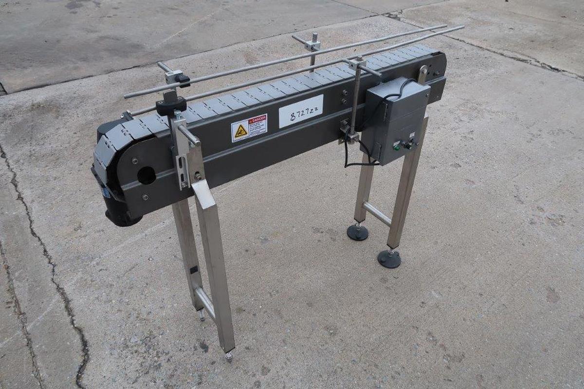 Used 3-1/4 In. Wide X 45 In. Long Conveyor, Variable Speed
