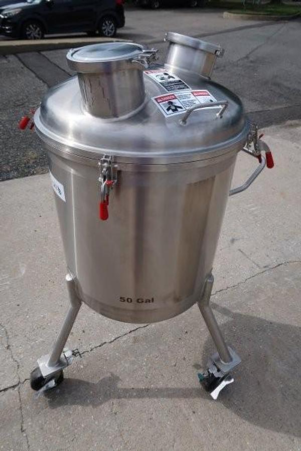 Used Walker 50 Gallon 316L Stainless Steel Jacketed Mix Tank