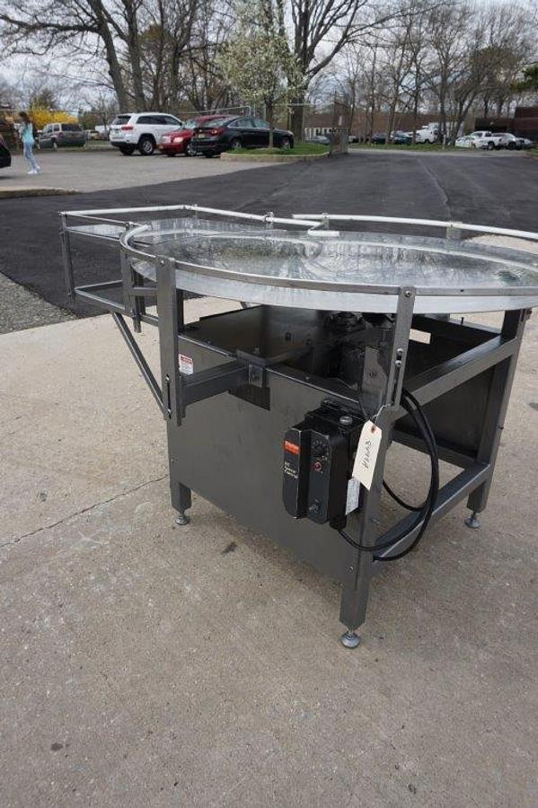 Used 48 In. Diameter Rotary Unscrambling/Accumulating Table
