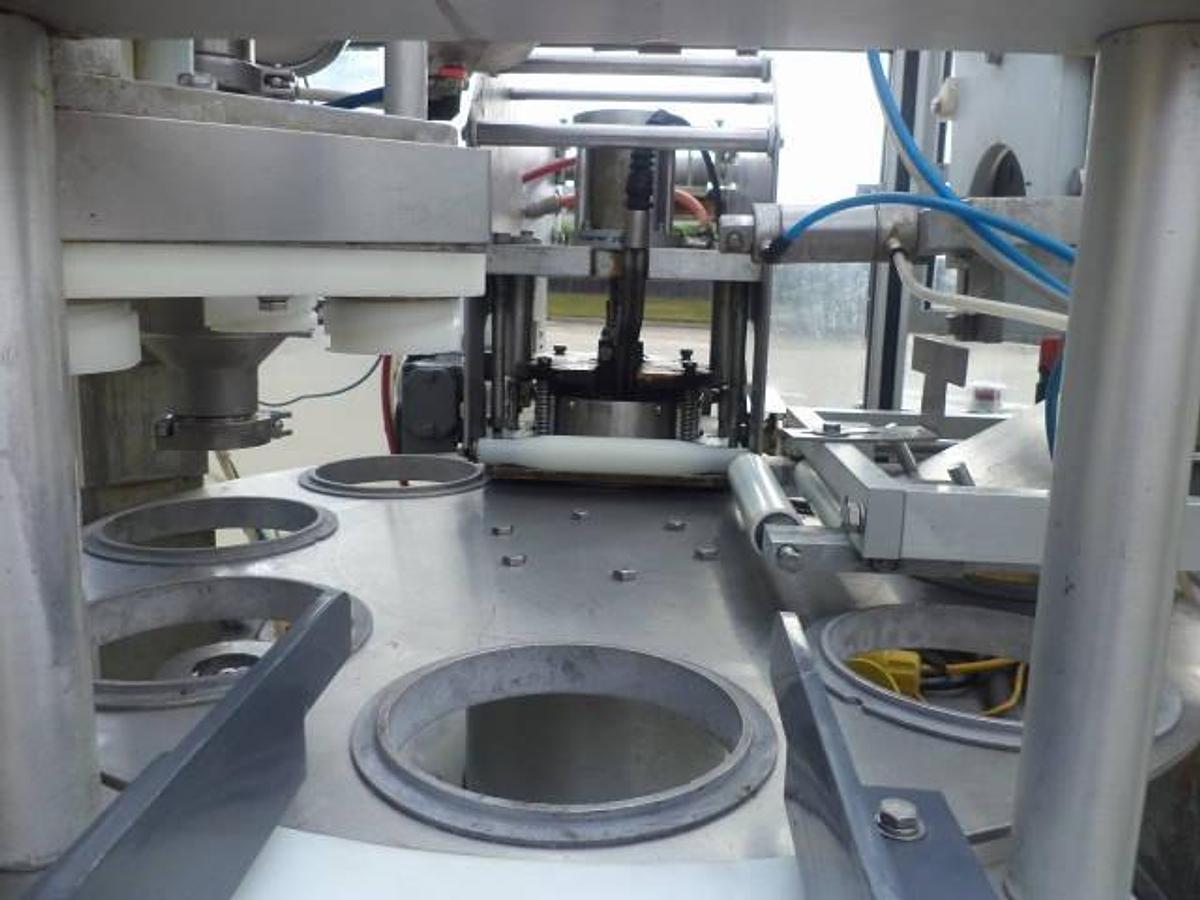 Used Holmatic QC-80 Rotary Cup Filler/Sealer/Overcapper, 6 In. Diameter Tooling