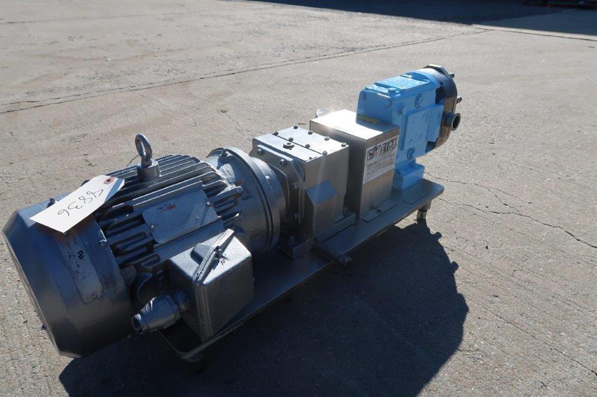 Used Waukesha 030-U2 SS Positive Displacement Pump, 5HP