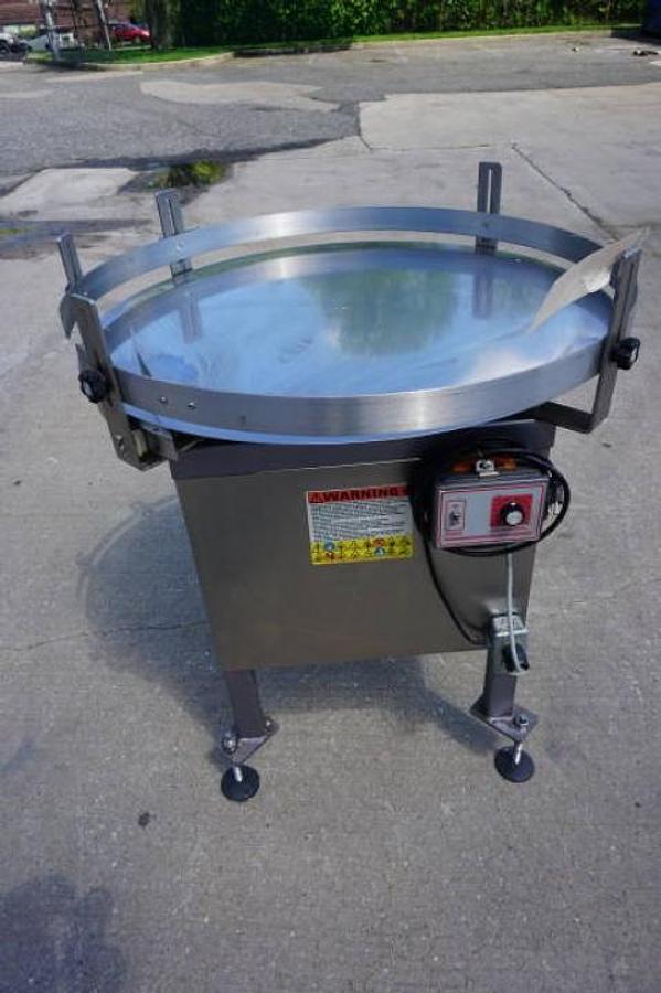 Used 36 In. Diameter Kaps-All Rotary Unscrambling/Accumulating Table