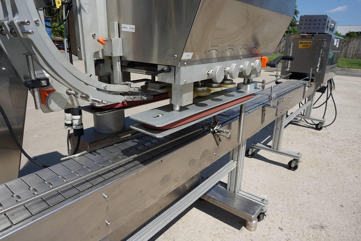 Used DL Tech Eight Spindle Automatic Screw Capper, 200 per Minute
