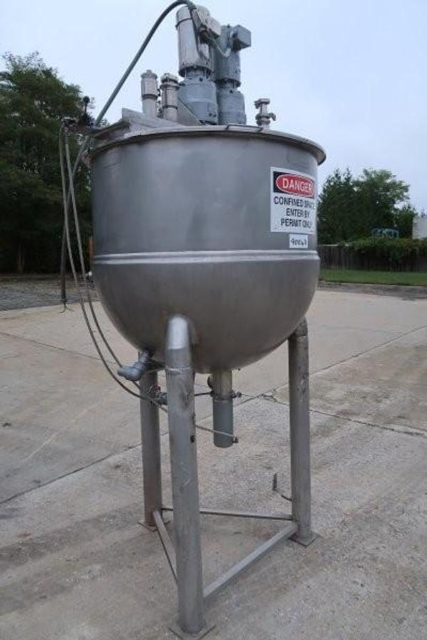Used Groen 200 Gallon SS Twin Action Kettle, 90 PSI Jacket