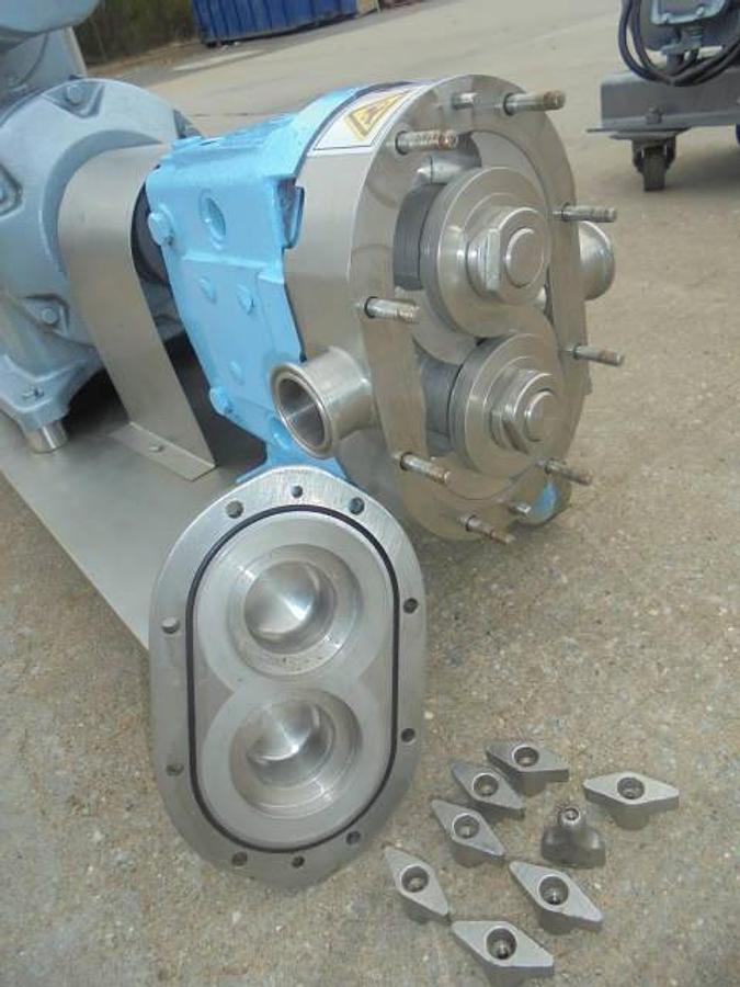 Used Waukesha 030 Stainless Positive Displacement Pump, Variable Speed
