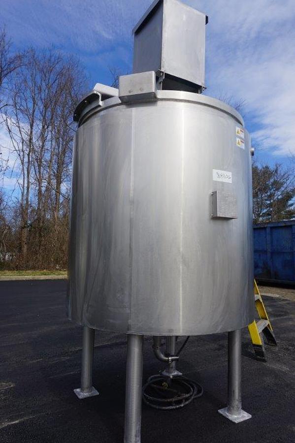 Used 350 Gallon Expert Industries 316 SS Scraper Agitated Kettle, 45 PSI Jacket