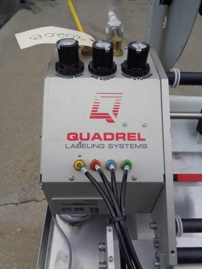 Used Quadrel Tabletop Pressure Sensitive Labelling Machine