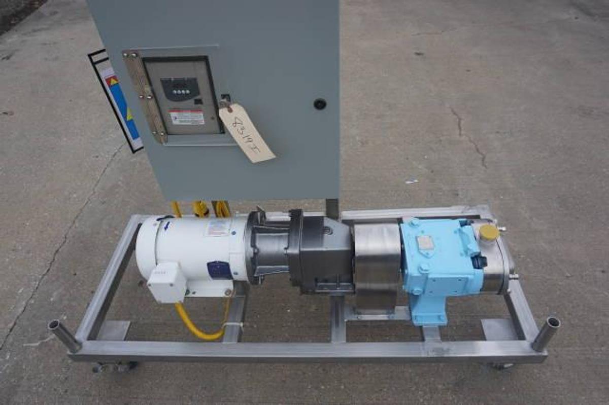 Used Waukesha 030U2 Stainless Steel Positive Displacement Pump, Variable Speed