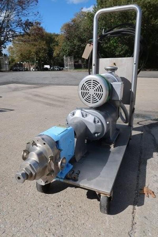 Used Waukesha 15 SS Positive Displacement Pump, Portable