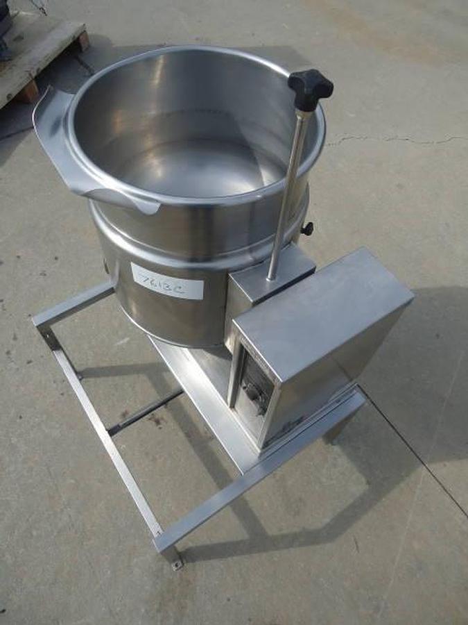 Used 12 Gallon Cleveland Range Electric Tilt Kettle, 50 Psi Jacket