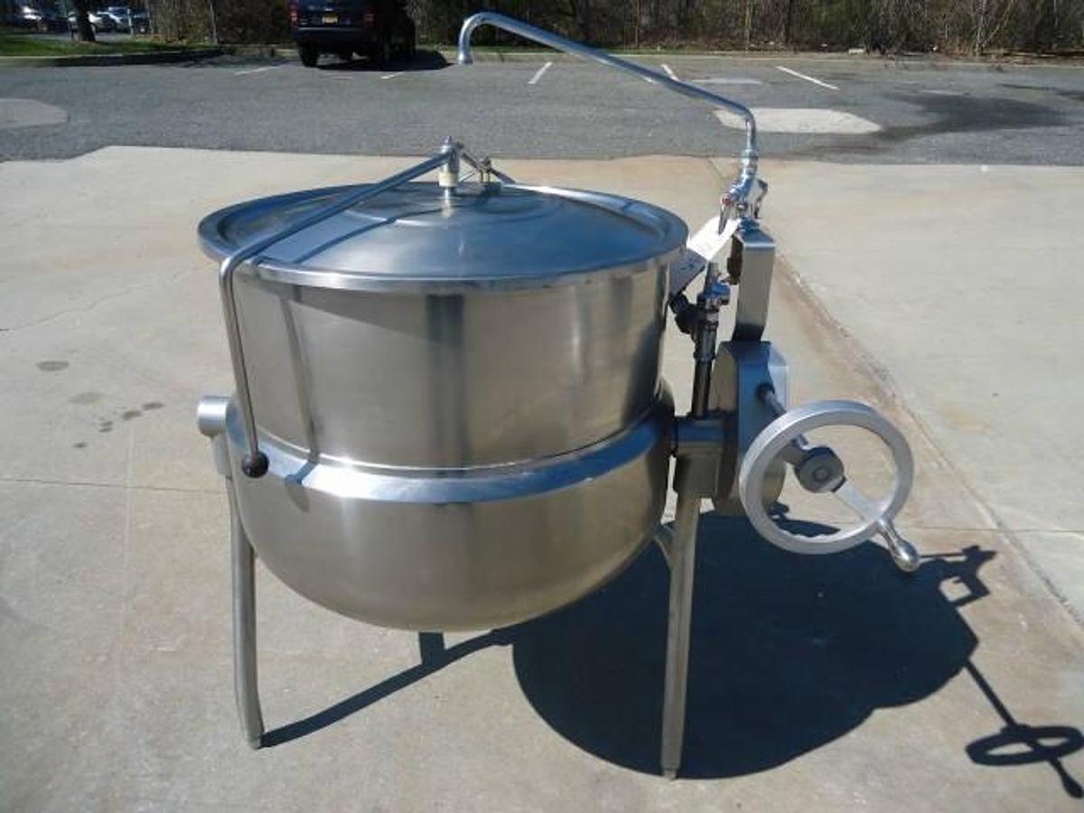 Used 40 Gallon Allfab/Bardeau Stainless Steel Jacketed Tilt Kettle