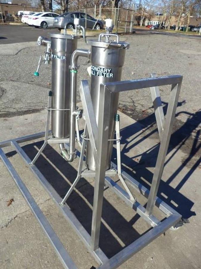 Used Alfa Laval 9 in. x 36 in. Twin Basket Filter, 316 Stainless Steel