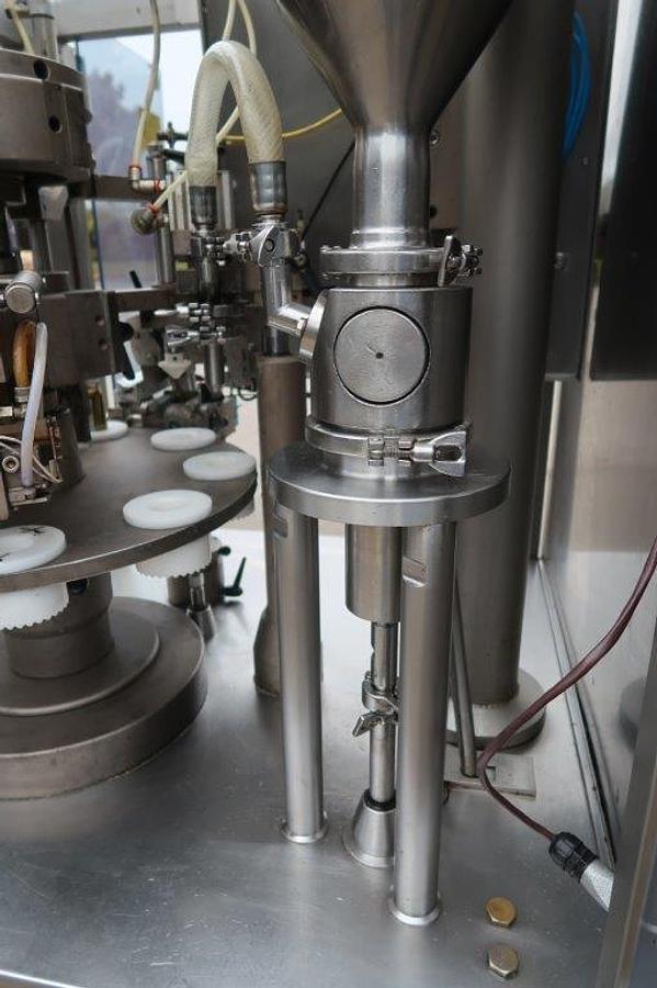 Used Axomatic Optima 900 Tube Filler/Sealer, 4,500 Tubes per Hour