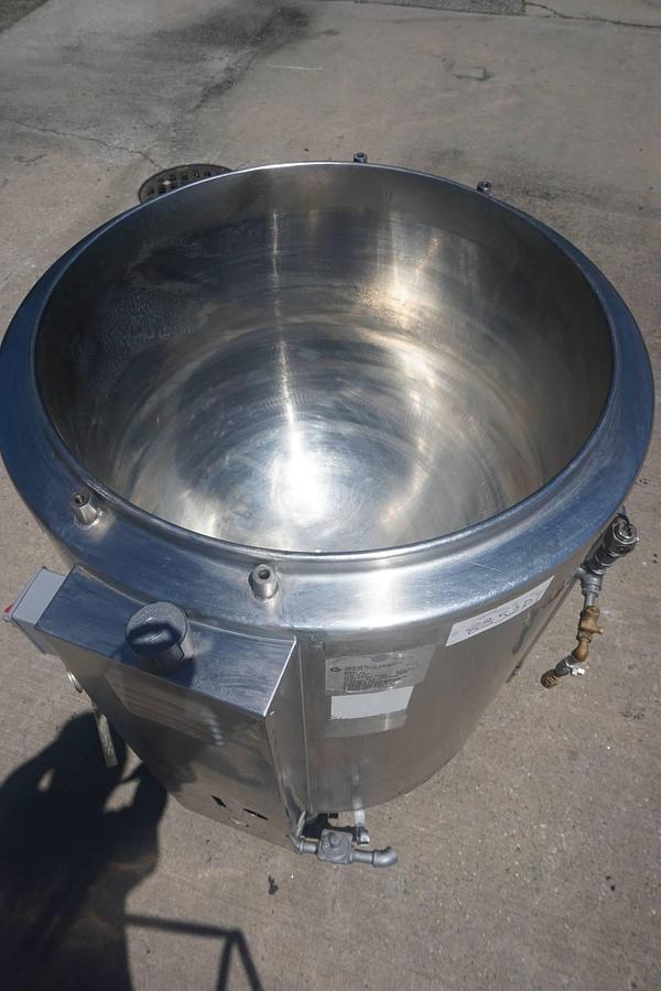 Used 80 Gallon Groen Stainless Gas Fired Jacketed Kettle, Self-Contained