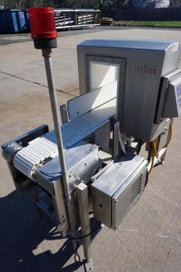 Used Safeline 8 In. Wide x 12 In. High SS Conveyorized Metal Detector