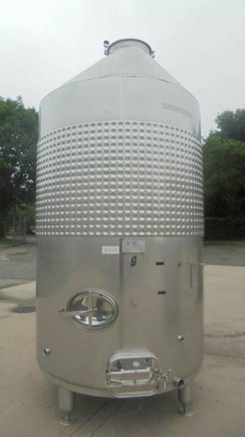 Used 1,980 Gal Criveller Stainless Steel Dimple Jacketed Vertical Sanitary Tank