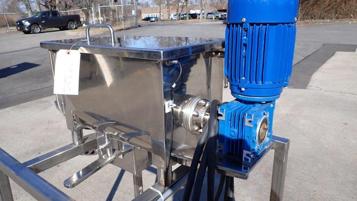 Used 1 Cu. Ft. Stainless Steel Lab/Pilot Plant Ribbon Blender