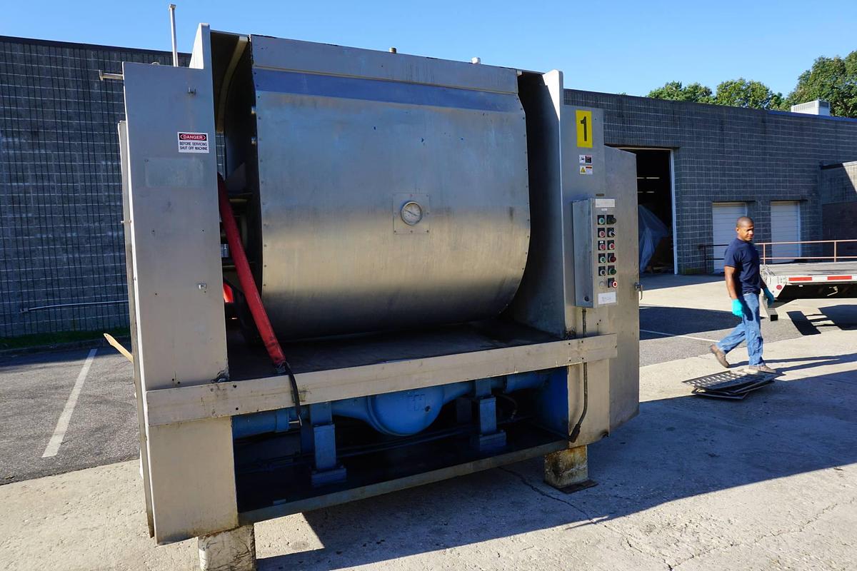 Used BEW 1600 Jacketed Roller Bar Mixer, 100  HP