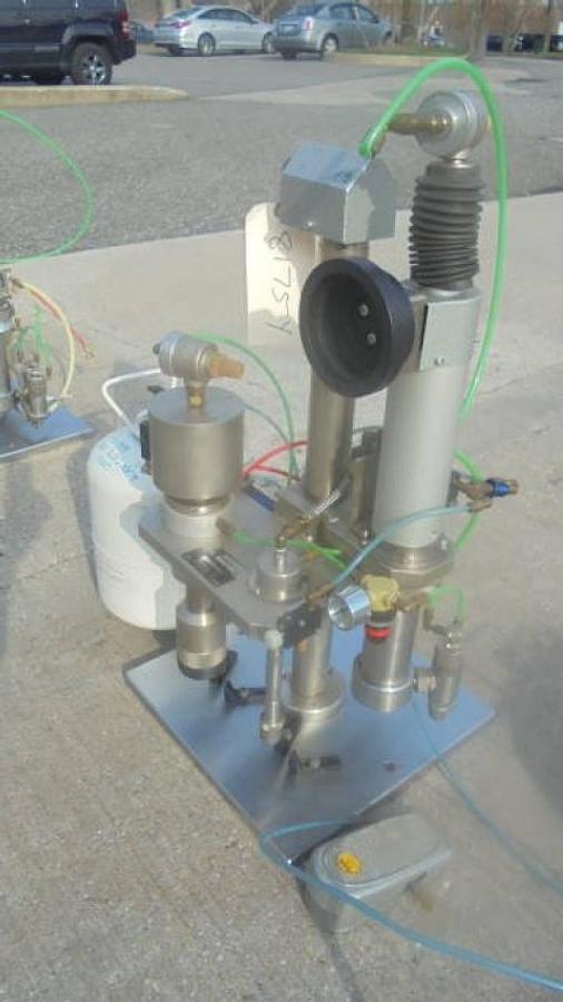 Used Pamasol Aerosol Combination Gasser & Crimper, Foot Pedal Operation