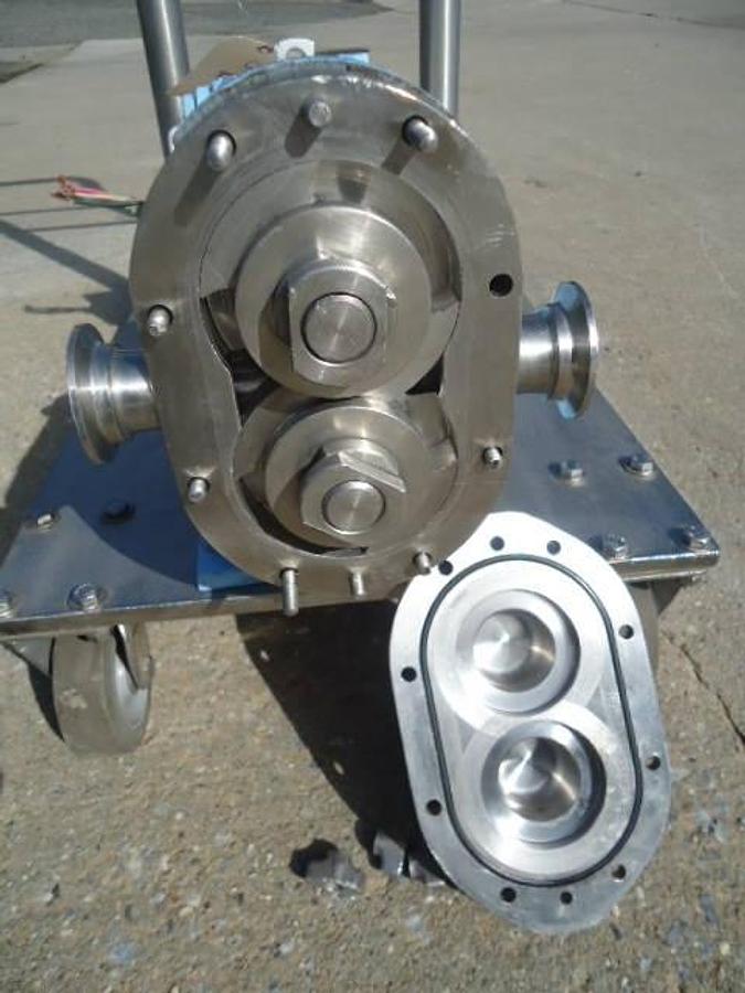 Used Waukesha Size 015 Stainless Steel Positive Displacement Pump, Portable