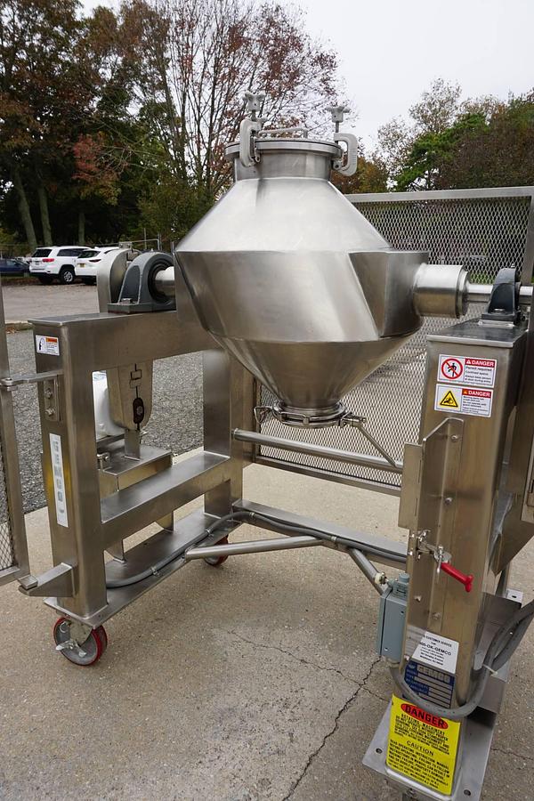 Used Gemco 3 Cu. Ft. 316 Stainless Steel Slant Cone Blender, Pharma Grade