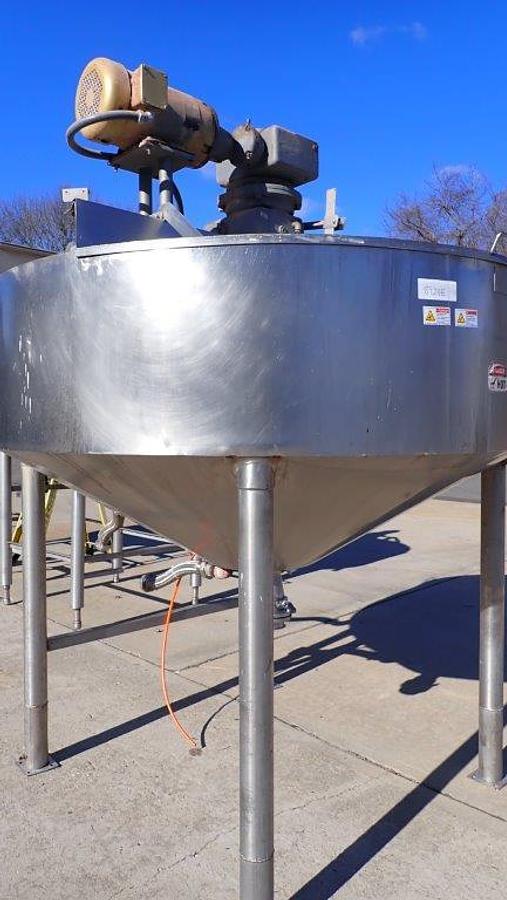 Used Chester Jensen 400 Gallon SS Cooker-Cooler, 100PSI Jacket