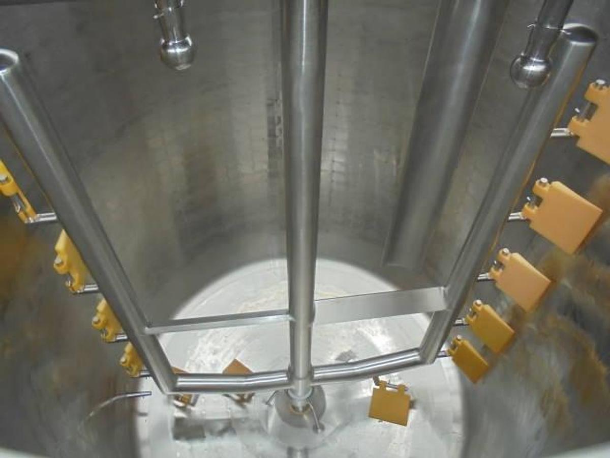 Used 600 Gallon A & B Process Systems Scraper Agitated Jacketed Tank, 316L Stainless, Sanitary
