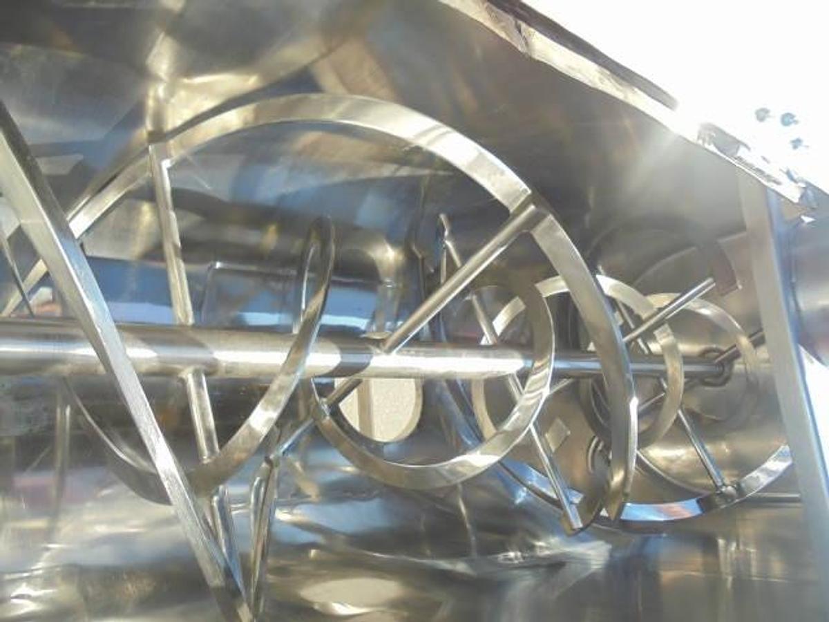 Used 17.5 Cu. Ft. Day Stainless Sanitary Double Ribbon Blender, 8 In. Center Bottom Discharge