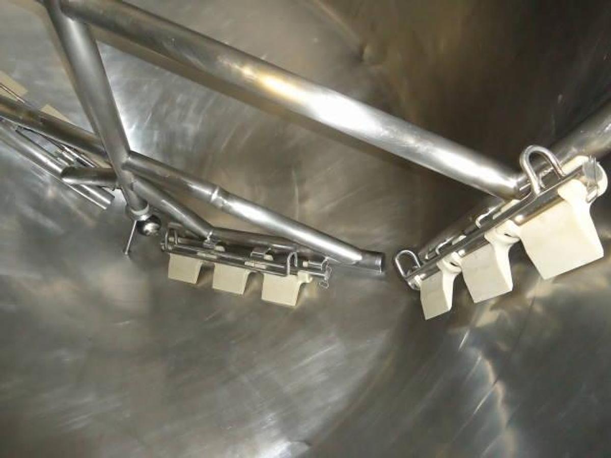 Used 400 Gallon Mueller Stainless Scraper Agitated Cone Bottom Vessels, 80 Psi Jacket (2)